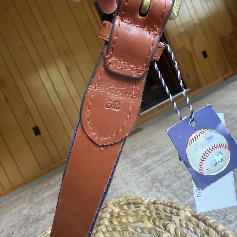 NWT Atlanta Braves 2021 World Series Needlepoint Belt by Smathers & Branson 32